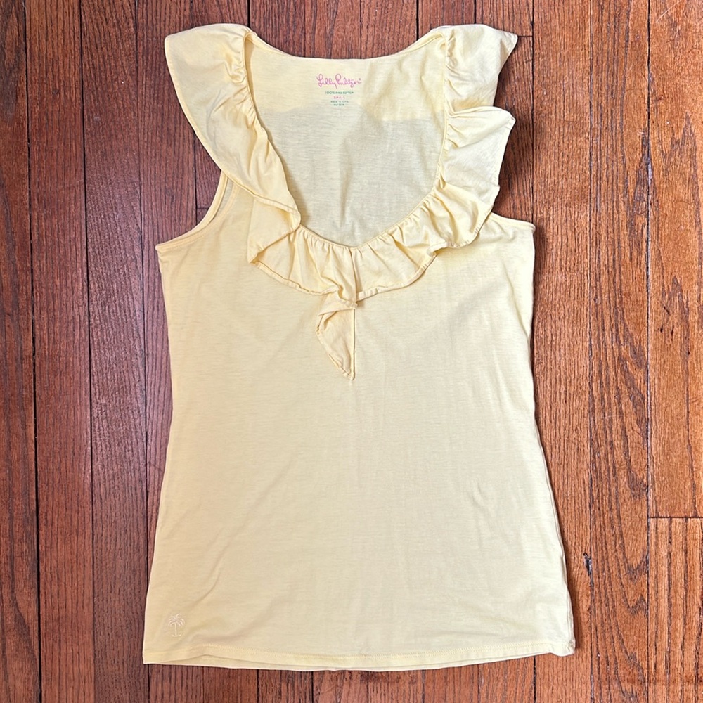 Lilly Pulitzer Ruffled Tank Top (Small)